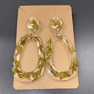 Resin nature earring